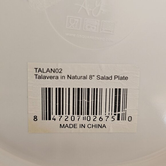 Talavera Melamine Natural Salad Plates 8" set-3 tan paisley medallion - Picture 6 of 8